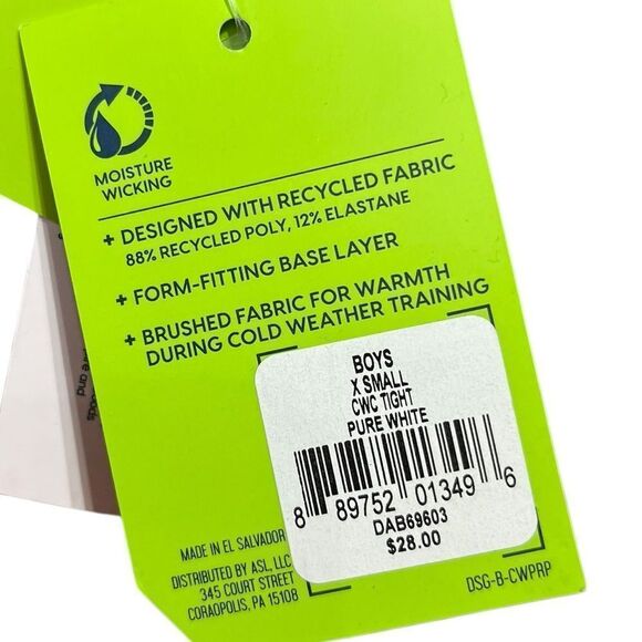 DSG Cold Weather Compression Tights, Size Youth Extra Small, NWT - Picture 6 of 9